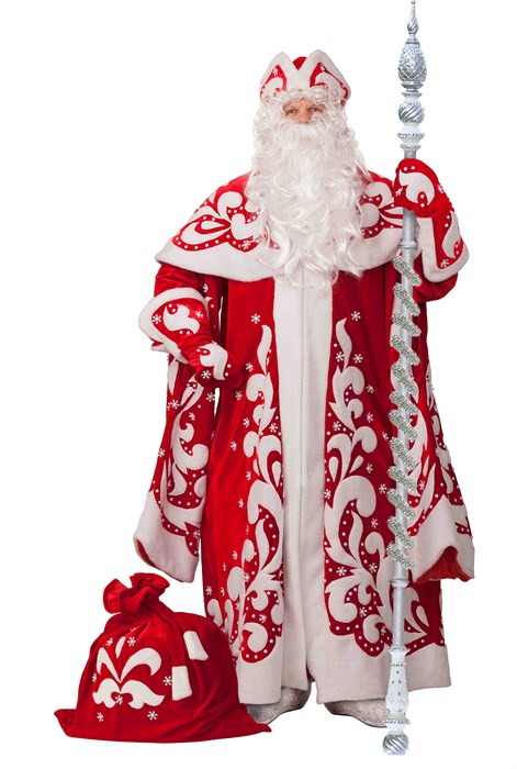 Карнавальный костюм "Дед Мороз вышивной" ПРЕМИУМ мужской - фото 1607994