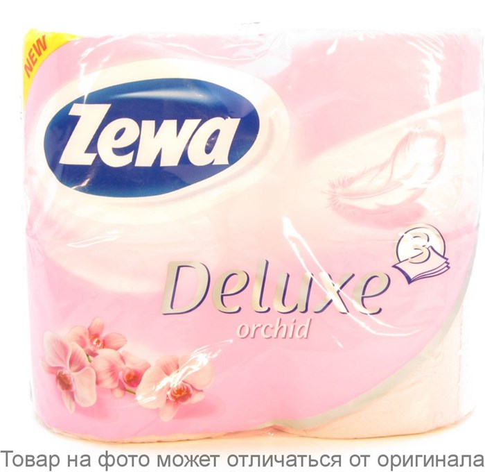 Туалетная бумага Зева 3-х сл DELUXE 4 шт . Орхидея ТБ766 - фото 552445