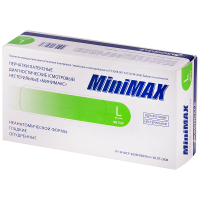 Перчатки резин медицинские MiniMAX опудренные L 50 пар/уп - фото 553862