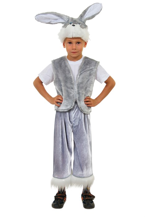 Карнавальный костюм детский "Зайчик серый" - фото 591209