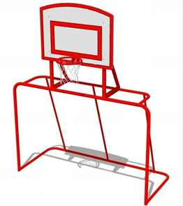 Ворота детские с баскетбольным щитом УлОбр-158