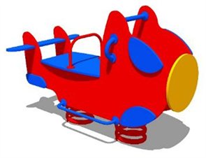 Качалка на пружине "Аэроплан" УлОбр-258