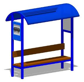 Скамейка "Автобусная остановка" тип 2 УлОбр-409