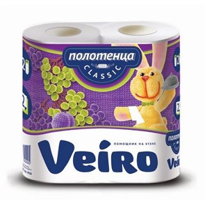 Полотенце бумажное Veiro Classic 2-сл, 2 шт ТБ837