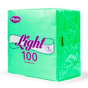 Салфетки бумаж "Plushe light" 100 1 сл зелены ТБ793зел