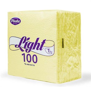 Салфетки бумаж "Plushe light" 100 1 сл желтые ТБ793жел