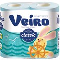 Туалетная бумага Veiro Classic 2-х сл 4 шт . Голубая 5С24Г ТБ731 - фото 552407