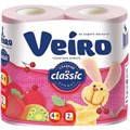 Туалетная бумага Veiro Classic 2-х сл 4 шт . Розовая 5С24Р ТБ732 - фото 552408